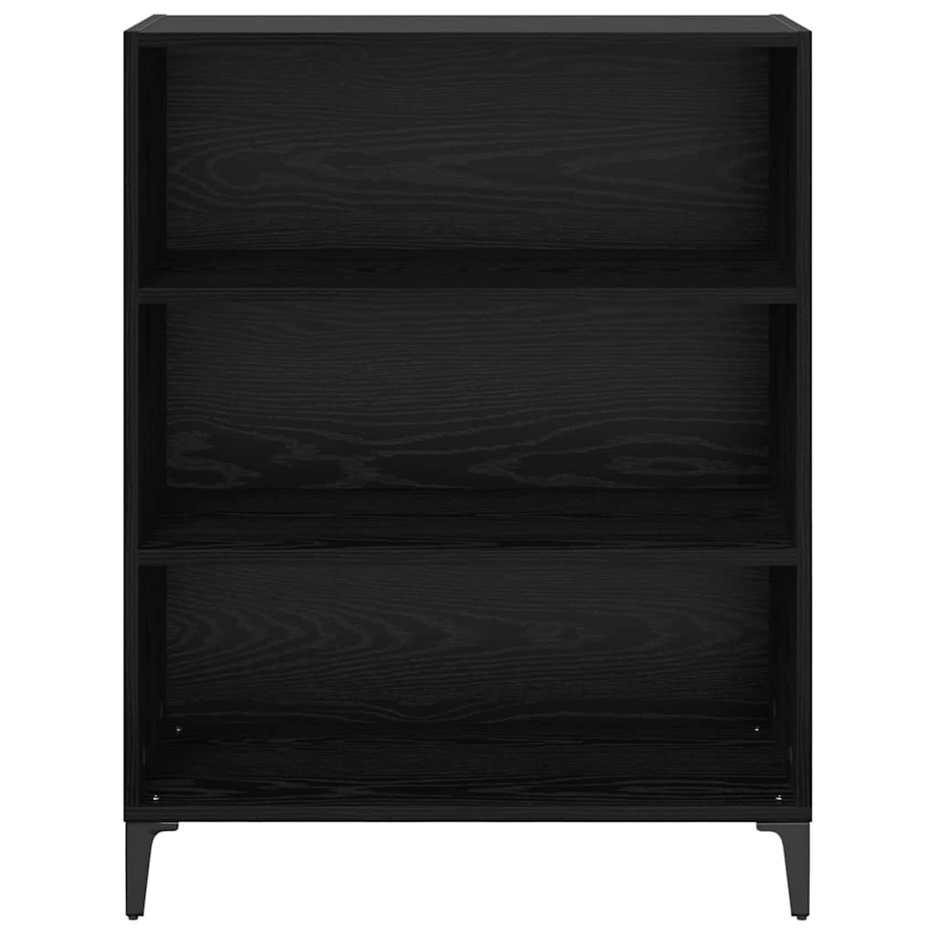 VidaXL Dressoir Zwart eiken 32,5 x 69,5 x 90 cm Bewerkt hout