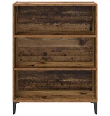 VidaXL Dressoir Oud hout 32,5 x 69,5 x 90 cm Bewerkt hout