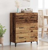 VidaXL Dressoir Oud hout 34 x 69,5 x 90 cm Bewerkt hout