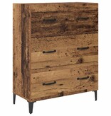 VidaXL Dressoir Oud hout 34 x 69,5 x 90 cm Bewerkt hout