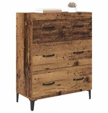 VidaXL Dressoir Oud hout 34 x 69,5 x 90 cm Bewerkt hout
