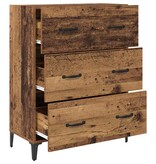 VidaXL Dressoir Oud hout 34 x 69,5 x 90 cm Bewerkt hout