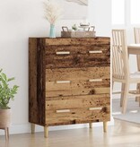 VidaXL Dressoir Oud hout 34 x 69,5 x 90 cm Bewerkt hout