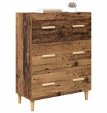 VidaXL Dressoir Oud hout 34 x 69,5 x 90 cm Bewerkt hout