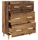 VidaXL Dressoir Oud hout 34 x 69,5 x 90 cm Bewerkt hout
