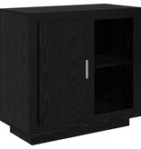 VidaXL Dressoir Zwart eiken 40 x 80 x 75 cm Bewerkt hout