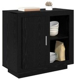 VidaXL Dressoir Zwart eiken 40 x 80 x 75 cm Bewerkt hout