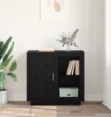 VidaXL Dressoir Zwart eiken 40 x 80 x 75 cm Bewerkt hout