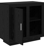 VidaXL Dressoir Zwart eiken 40 x 80 x 75 cm Bewerkt hout