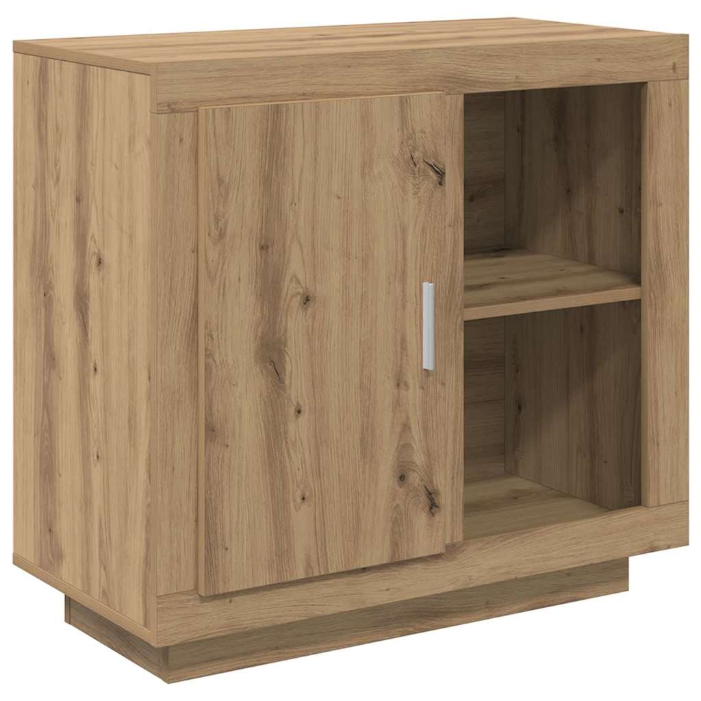 VidaXL Dressoir artisanaal eikenkleurig 40 x 80 x 75 cm Bewerkt hout