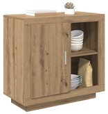 VidaXL Dressoir artisanaal eikenkleurig 40 x 80 x 75 cm Bewerkt hout