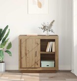 VidaXL Dressoir artisanaal eikenkleurig 40 x 80 x 75 cm Bewerkt hout