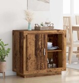 VidaXL Dressoir Oud hout 40 x 80 x 75 cm Bewerkt hout