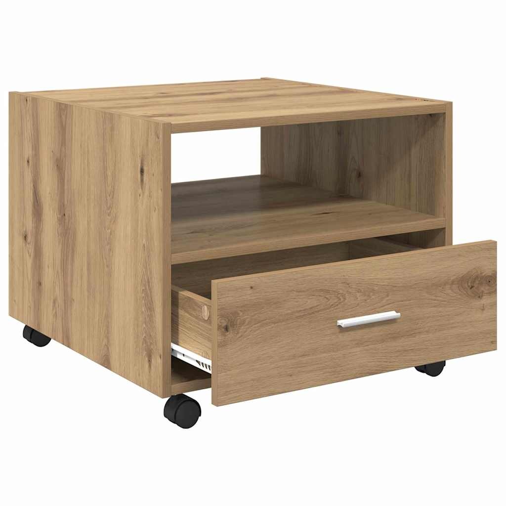 VidaXL Salontafel artisanaal eikenkleurig 55 x 55 x 45 cm Bewerkt hout