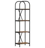 VidaXL Boekenkast Gerookt eiken 40 x 30 x 146 cm Bewerkt hout