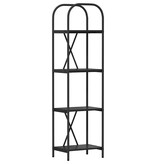 VidaXL Boekenkast Zwart eiken 40 x 30 x 146 cm Bewerkt hout