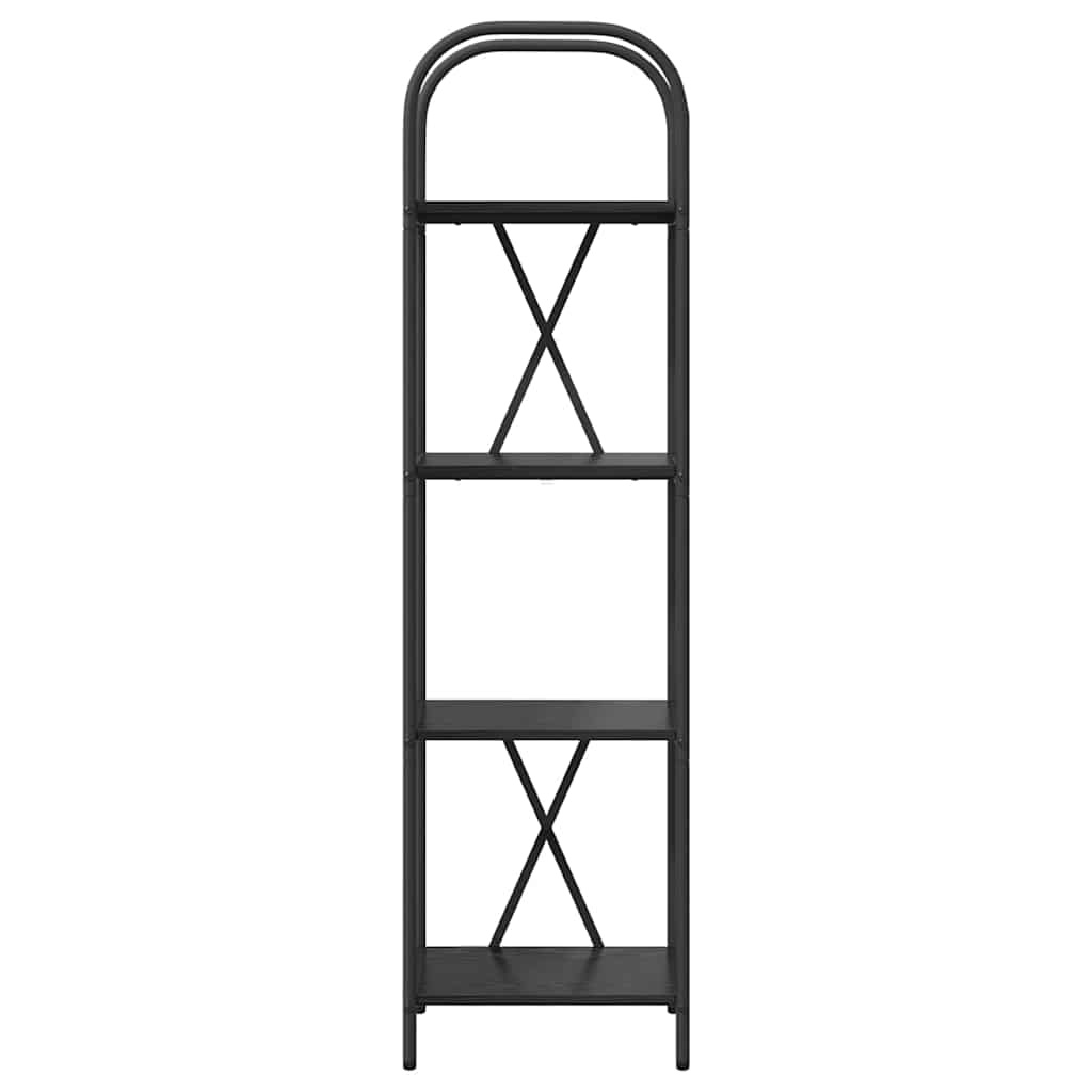 VidaXL Boekenkast Zwart eiken 40 x 30 x 146 cm Bewerkt hout