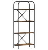 VidaXL Boekenkast Gerookt eiken 60 x 30 x 146 cm Bewerkt hout