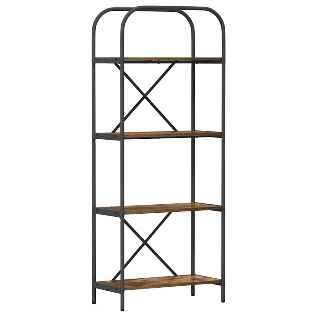 VidaXL Boekenkast Gerookt eiken 60 x 30 x 146 cm Bewerkt hout