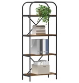 VidaXL Boekenkast Gerookt eiken 60 x 30 x 146 cm Bewerkt hout