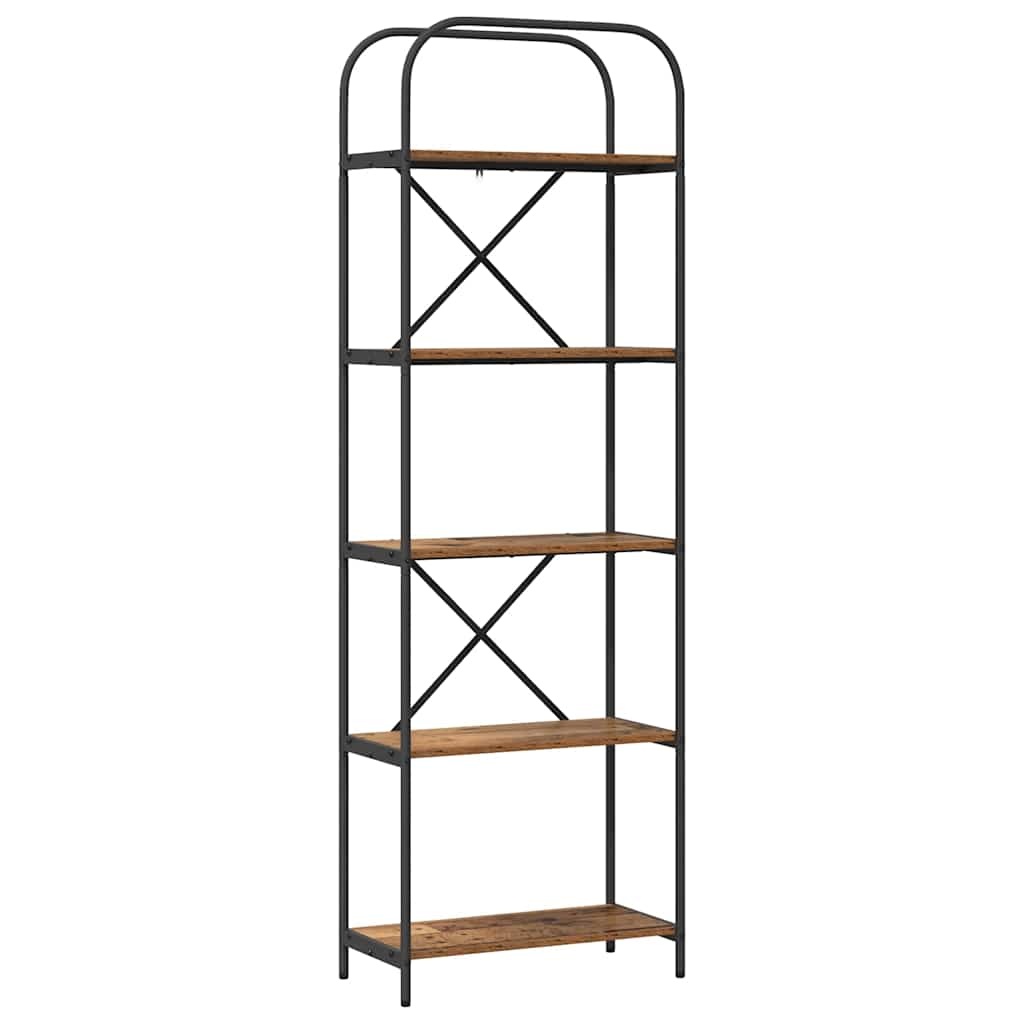 VidaXL Boekenkast Oud hout 60 x 30 x 183 cm Bewerkt hout