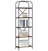 VidaXL Boekenkast Gerookt eiken 60 x 30 x 183 cm Bewerkt hout