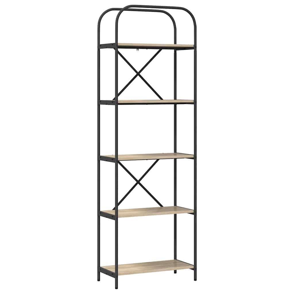 VidaXL Boekenkast Sonoma eiken 60 x 30 x 183 cm Bewerkt hout