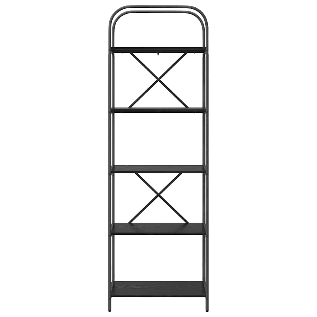 VidaXL Boekenkast Zwart eiken 60 x 30 x 183 cm Bewerkt hout