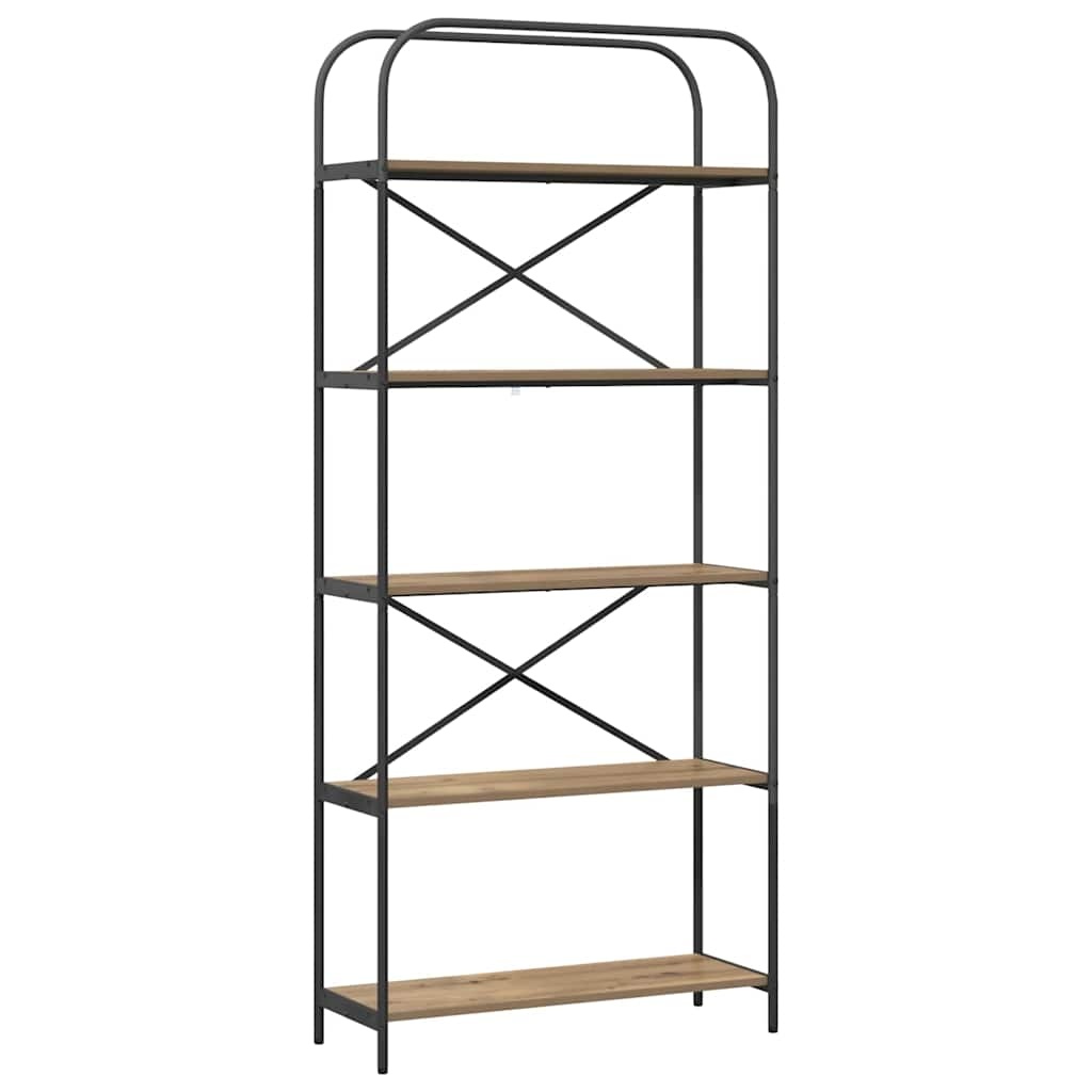 VidaXL Boekenkast artisanaal eikenkleurig 80 x 30 x 183 cm