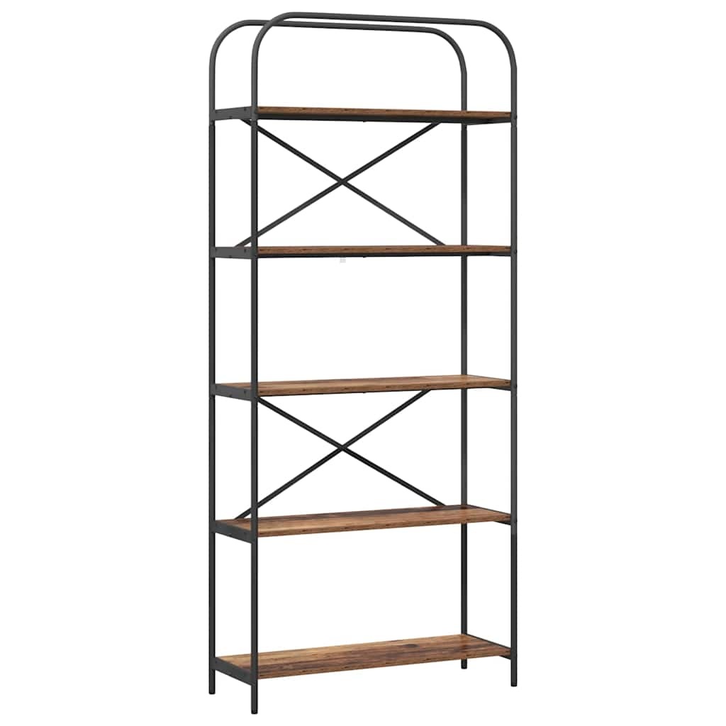 VidaXL Boekenkast Oud hout 80 x 30 x 183 cm Bewerkt hout