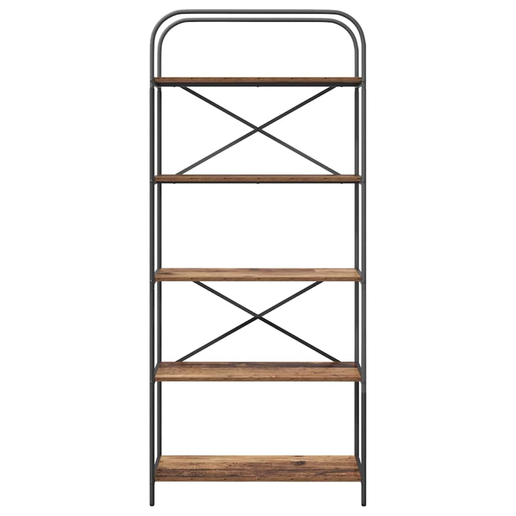 VidaXL Boekenkast Oud hout 80 x 30 x 183 cm Bewerkt hout