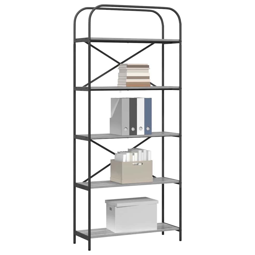 VidaXL Boekenkast Grijs sonoma 80 x 30 x 183 cm Bewerkt hout