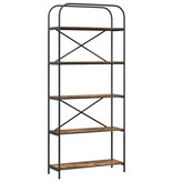 VidaXL Boekenkast Gerookt eiken 80 x 30 x 183 cm Bewerkt hout