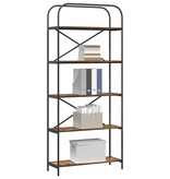 VidaXL Boekenkast Gerookt eiken 80 x 30 x 183 cm Bewerkt hout