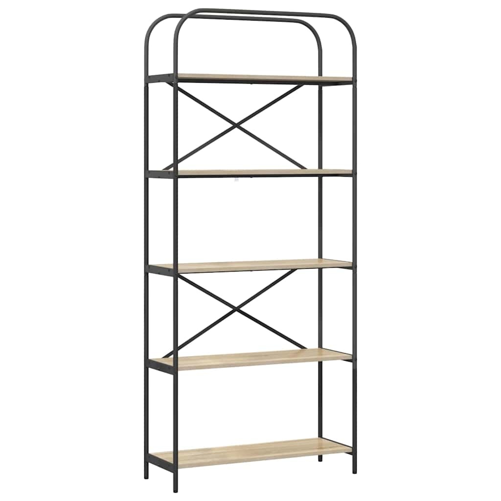 VidaXL Boekenkast Sonoma eiken 80 x 30 x 183 cm Bewerkt hout