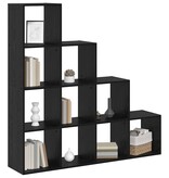 VidaXL Kamerscherm Boekenkast Zwart eiken 131.5 x 29 x 131.5 cm
