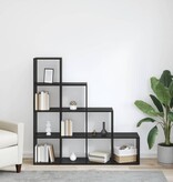 VidaXL Kamerscherm Boekenkast Zwart eiken 131.5 x 29 x 131.5 cm