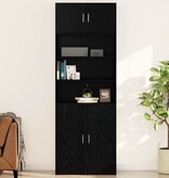 VidaXL Wandkast Zwart eiken 80 x 42.5 x 40 cm Bewerkt hout