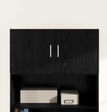 VidaXL Wandkast Zwart eiken 80 x 42.5 x 40 cm Bewerkt hout