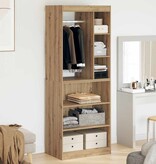 VidaXL Kledingkast met plank artisanaal eikenkleurig 77 x 48 x 102 cm