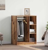 VidaXL Kledingkast met plank Oud hout 77 x 48 x 102 cm Bewerkt hout