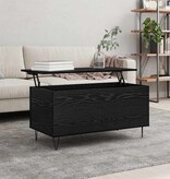 VidaXL Salontafel Zwart eiken 90 x 44.5 x 45 cm Bewerkt hout
