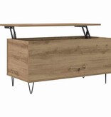 VidaXL Salontafel artisanaal eikenkleurig 90 x 44.5 x 45 cm