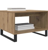 VidaXL Salontafel artisanaal eikenkleurig 60 x 50 x 40 cm Bewerkt hout