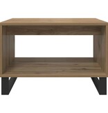 VidaXL Salontafel artisanaal eikenkleurig 60 x 50 x 40 cm Bewerkt hout