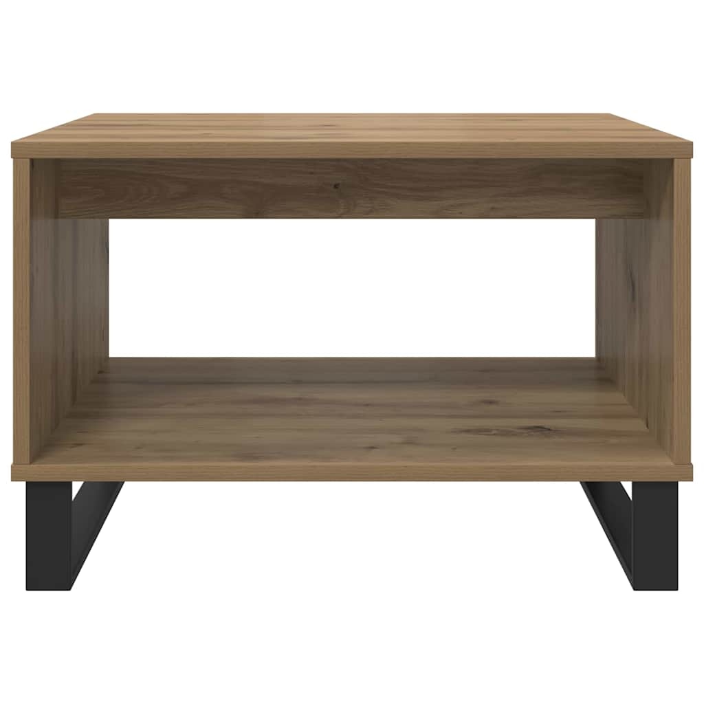 VidaXL Salontafel artisanaal eikenkleurig 60 x 50 x 40 cm Bewerkt hout