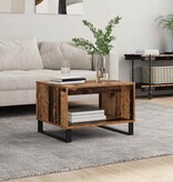 VidaXL Salontafel Oud hout 60 x 50 x 40 cm Bewerkt hout