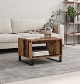 VidaXL Salontafel Oud hout 60 x 50 x 40 cm Bewerkt hout