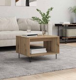 VidaXL Salontafel artisanaal eikenkleurig 60 x 50 x 40 cm Bewerkt hout