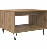 VidaXL Salontafel artisanaal eikenkleurig 60 x 50 x 40 cm Bewerkt hout